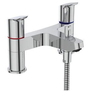 Ideal Standard Ceraflex two taphole deck mounted dual control bath shower mixer (B1823AA) - main image 3