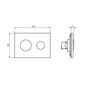 Ideal Standard Dual Flushplate for Conceala Cisterns - Chrome (S1082AA) - main image 3