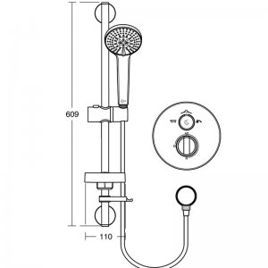 Ideal Standard Easybox round shower valve - concealed (A5958AA) - main image 3