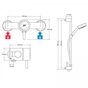 Mira Element MK2 EV Thermostatic Mixer Shower - Chrome post Feb 2018 (1.1910.001) - main image 3