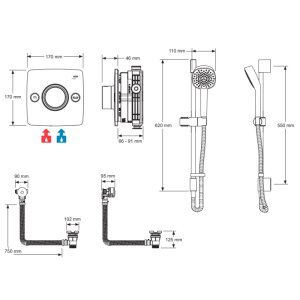 Mira Evoco Dual Bathfill Mixer Shower - Chrome (1.1967.005) - main image 3