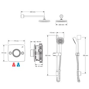 Mira Evoco Dual Mixer Shower - Chrome (1.1967.001) - main image 3