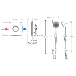 Mira Evoco Single Outlet Mixer Shower - Chrome (1.1967.051) - main image 3