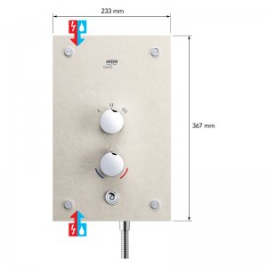 Mira Galena Thermostatic Electric Shower 9.8kW - Light Stone (1.1634.084) - main image 3