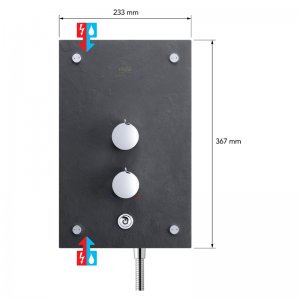 Mira Galena Thermostatic Electric Shower 9.8kW - Slate Effect (1.1634.117) - main image 3