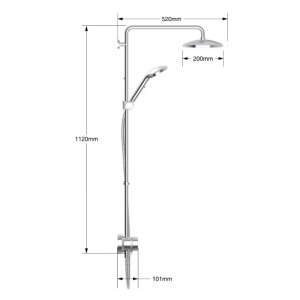 Mira Minimal Dual Mixer Shower - Chrome (39451W-CP) - main image 3