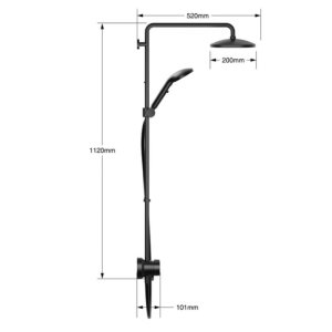 Mira Minimal Dual Mixer Shower - Matt Black (39585W-BL) - main image 3