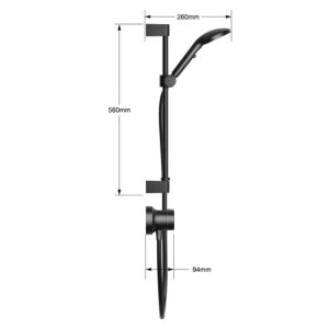 Mira Minimal Exposed Mixer Shower - Matt Black (39584W-BL) - main image 3