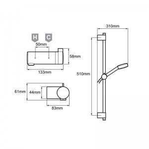 Mira Pronta S EV Bar Mixer Shower - Chrome (1.1736.410) - main image 3