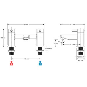 Mira React Bath Filler - Non Thermostatic - Chrome (2.1977.003) - main image 3