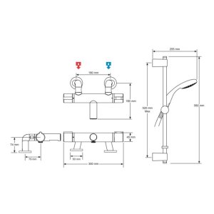 Mira React Thermostatic Bath Mixer Shower - Chrome (1.1900.019) - main image 3