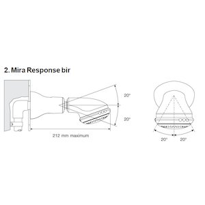 Mira Response RF7 BIR fixed shower head - chrome (1605.130) - main image 3