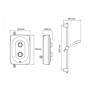 Mira Shore Electric Shower 8.5kW - White/Chrome (1.1789.001) - main image 3