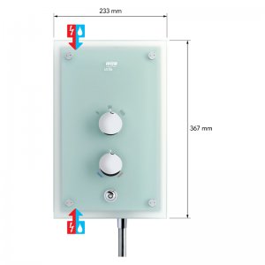 Mira Azora Thermostatic Electric Shower 9.8kW - Frosted Glass (1.1634.011) - main image 3
