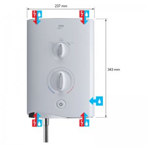Mira Sport Multi-Fit Electric Shower 9.0kW - White/Chrome (1.1746.009) - main image 3