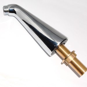 MX Scope 6 spray fixed overhead shower head with brass arm - chrome (RFC) - main image 3