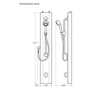Rada PA-V8F Shower Panel Assembly (1.1613.048) - main image 3