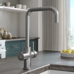 Sauber Astano 3-in-1 Instant Boiling Water Kitchen Tap - Brushed Steel (PDT-000208-215-52) - main image 3