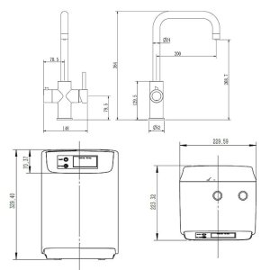 Sauber Astano 3-in-1 Instant Boiling Water Kitchen Tap - Matt Black (4BWTAPPK1) - main image 3