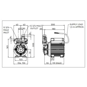 Stuart Turner Monsoon S3.0 Bar Single Pump (46419) - main image 3
