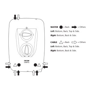 Triton Avena Electric Shower 9.5kW - White (SPAVENA9) - main image 3
