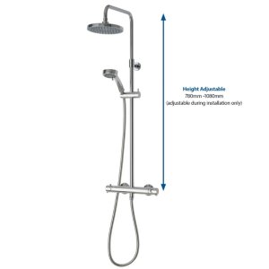 Triton Dene Dual Cool Touch Diverter Bar Mixer Shower - Chrome (UNDETHBMDIV) - main image 3