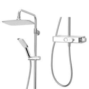 Triton Push Button Diverter Dual Bar Mixer Shower - Chrome (PBDIVCHR) - main image 3