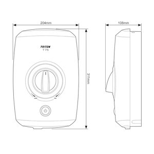 Triton T75 Electric Shower - 8.5kW (SP7508SC) - main image 3