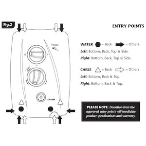 Triton T80z Fast-Fit - White/chrome - 10.5kW (T80z-FF-AFS) - main image 3