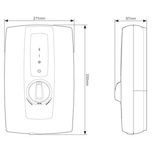 Triton Touch Electric Shower 9.5kW (Touch) - main image 3