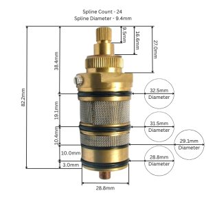 Ultra thermostatic cartridge (SA3008C) - main image 3