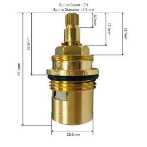 Vado 3/4" flow cartridge (C-305-RTC) - main image 3