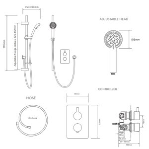 Aqualisa Dream Round Thermostatic Mixer Shower with Adjustable Head - Chrome (DRMDCV1.AD.RND) - main image 4