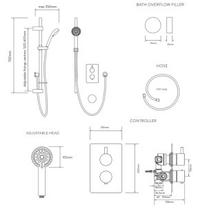 Aqualisa Dream Round Thermostatic Mixer Shower with Bath Fill - Chrome (DRMDCV2.ADBTX.RND) - main image 4