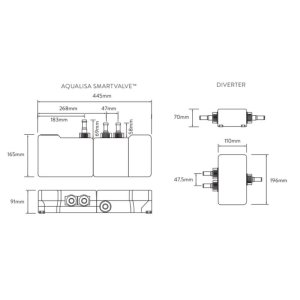 Aqualisa iSystem concealed digital shower with adj and wall fixed shower heads - gravity pumped (ISD.A2.BV.DVFW.21) - main image 4