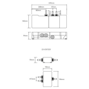 Aqualisa iSystem exposed digital shower with adj & ceiling fixed shower heads - gravity pumped (ISD.A2.EV.DVFC.21) - main image 4