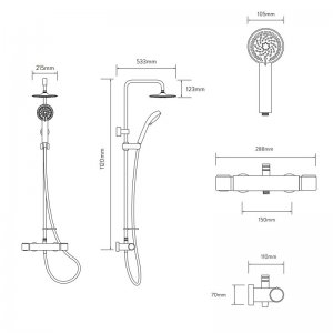 Aqualisa Midas 110 shower column (MD110SC) - main image 4