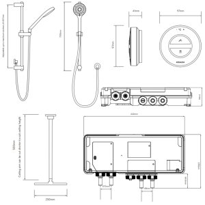 Aqualisa Unity Q Smart Shower Concealed with Adj and Ceiling Fixed Head - Gravity Pumped (UTQ.A2.BV.DVFC.23) - main image 4
