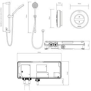 Aqualisa Unity Q Smart Shower Concealed with Adj Head - Gravity Pumped (UTQ.A2.BV.23) - main image 4