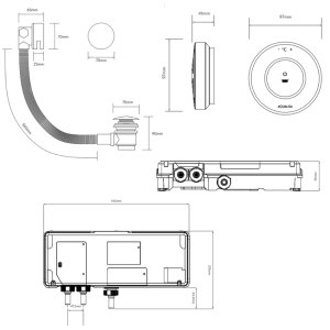 Aqualisa Unity Q Smart Shower Concealed with Bath Fill - Gravity Pumped (UTQ.A2.BTX.23) - main image 4