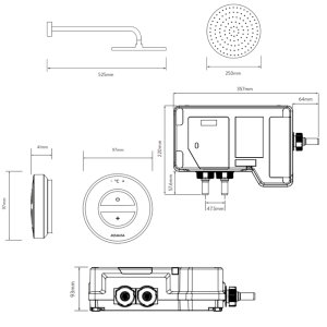 Aqualisa Unity Q Smart Shower Concealed with Fixed Head - HP/Combi (UTQ.A1.BR.23) - main image 4