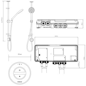 Aqualisa Unity Q Smart Shower Exposed with Adj Head - Gravity Pumped (UTQ.A2.EV.23) - main image 4