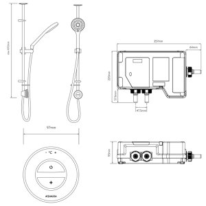 Aqualisa Unity Q Smart Shower Exposed with Adj Head - HP/Combi (UTQ.A1.EV.23) - main image 4