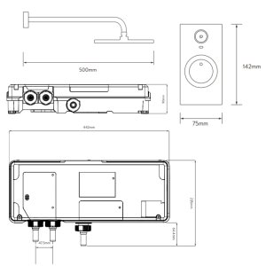 Aqualisa Visage Q Smart Shower Concealed with Fixed Head - Gravity Pumped (VSQ.A2.BR.23) - main image 4
