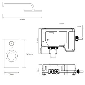 Aqualisa Visage Q Smart Shower Concealed with Fixed Head - HP/Combi (VSQ.A1.BR.23) - main image 4