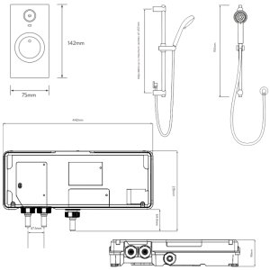 Aqualisa Visage Q Smart Shower Exposed with Adj Head - Gravity Pumped (VSQ.A2.EV.23) - main image 4