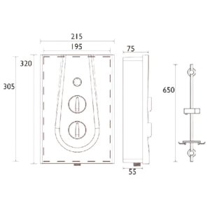 Bristan Glee Electric Shower 9.5kW - Black (GLE395 B) - main image 4