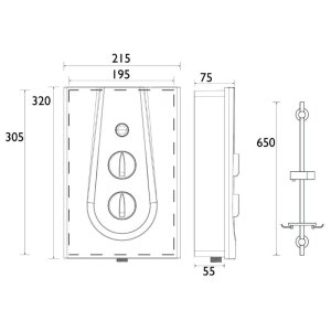 Bristan Joy Thermostatic Electric Shower 9.5kW - White (JOYT395 W) - main image 4