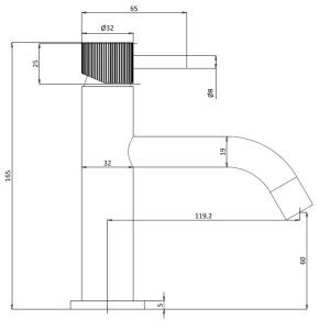 Crosswater MPRO Fluted Basin Tap - Brushed Nickel (PRO110DNL_F) - main image 4
