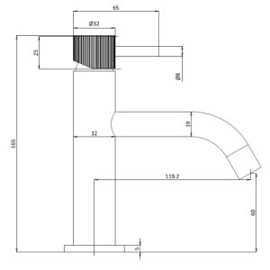 Crosswater MPRO Fluted Basin Tap - Chrome (PRO110DNC_F) - main image 4